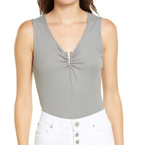 love, Fire Tops - LOVE FIRE | Metal Notched Bodysuit